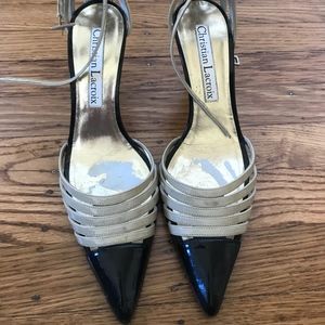 Christian Lacroix Pointed Toe Strappy Heels